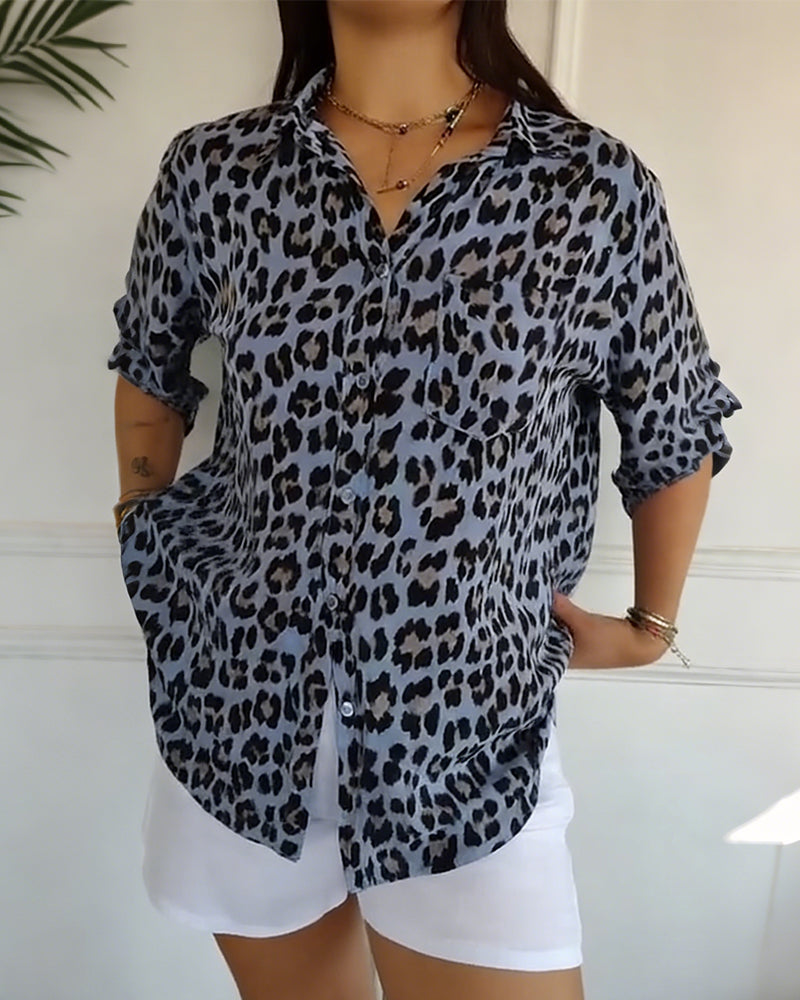 Bluser Leopardmönstrade Mode