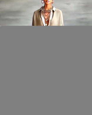 Skjortekjole Elegant Reverskrage Drapert