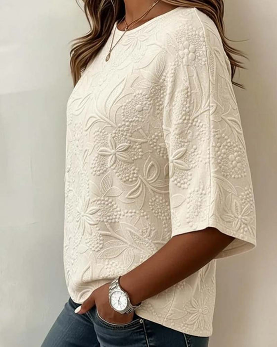 Bluse Kvinne Casual Blomstret