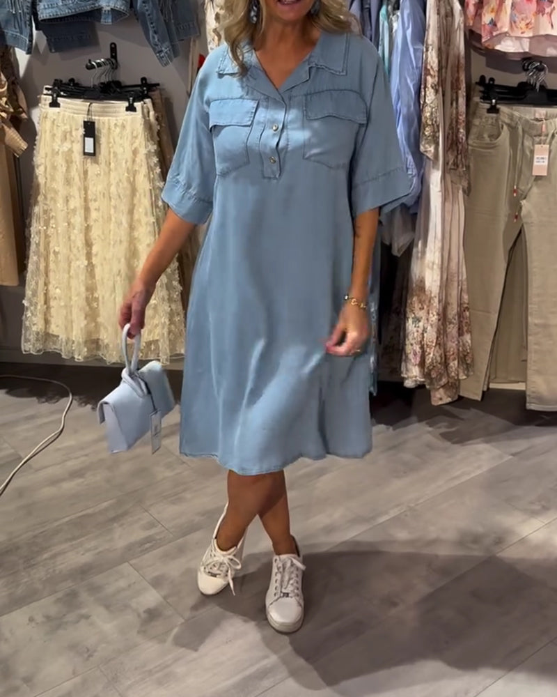 Kjole Jakkeslag Knapp A-kant