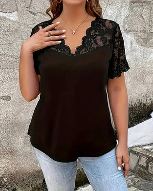 Bluse Kortermet Blonderpanel