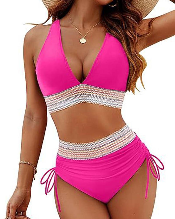 Ferie Bikini V-Hals Med Snøring