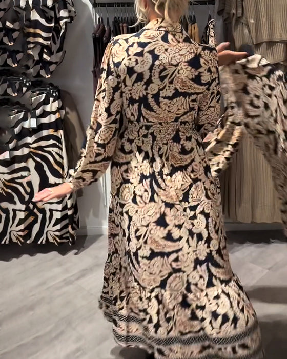 Motekjole Med Krage Og Trykk