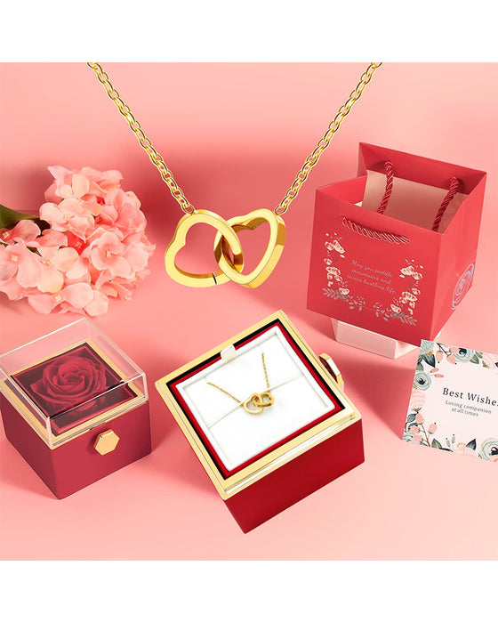 Halskjede Benkjede Dobbelthjerte