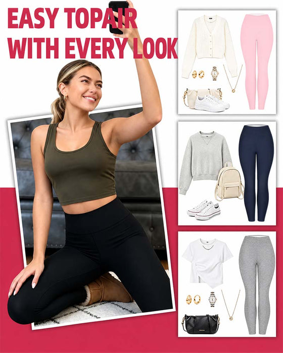 Vinter Tykke Høy Midje Varme Leggings Yogabukser