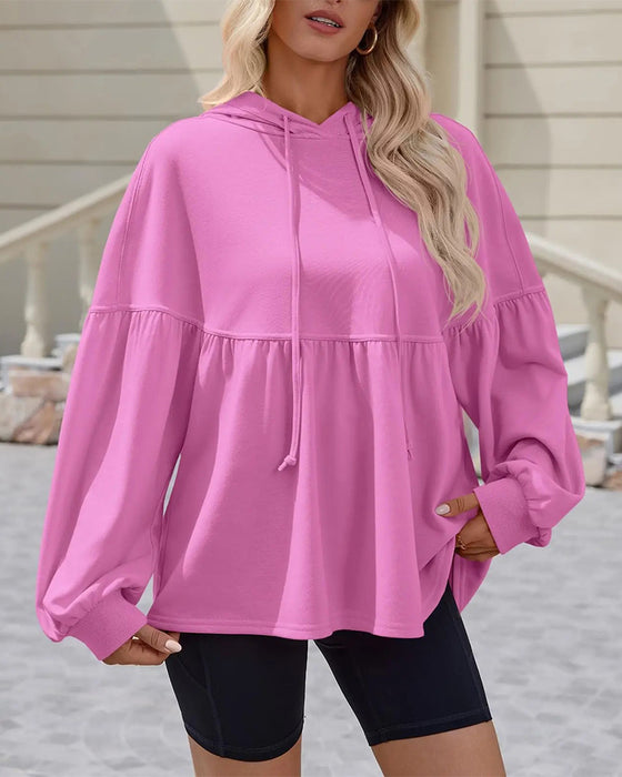 Sweatshirt Hetta Dragsnor Løs