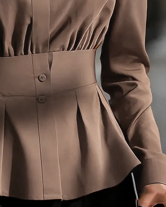 Bluse Elegant Krage Midje