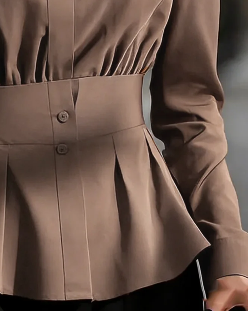 Bluse Elegant Krage Midje