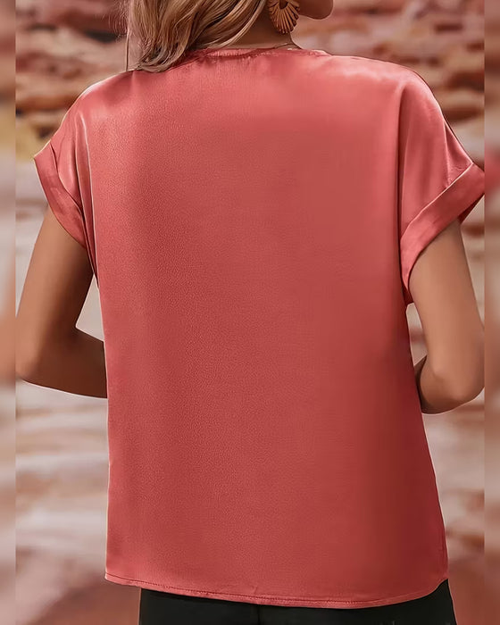 Bluse Kapuzenhals Flytende