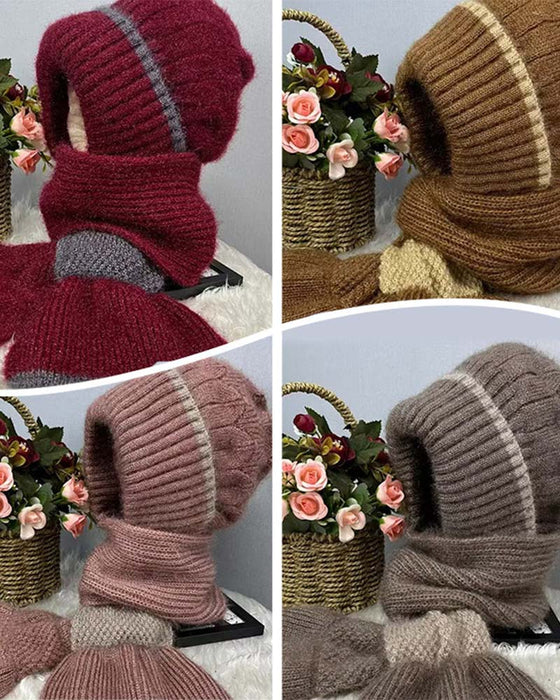 Dame Vindtett Hatt Med Ørebeskyttelse