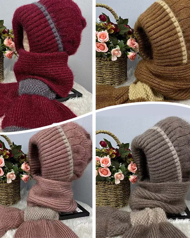 Dame Vindtett Hatt Med Ørebeskyttelse