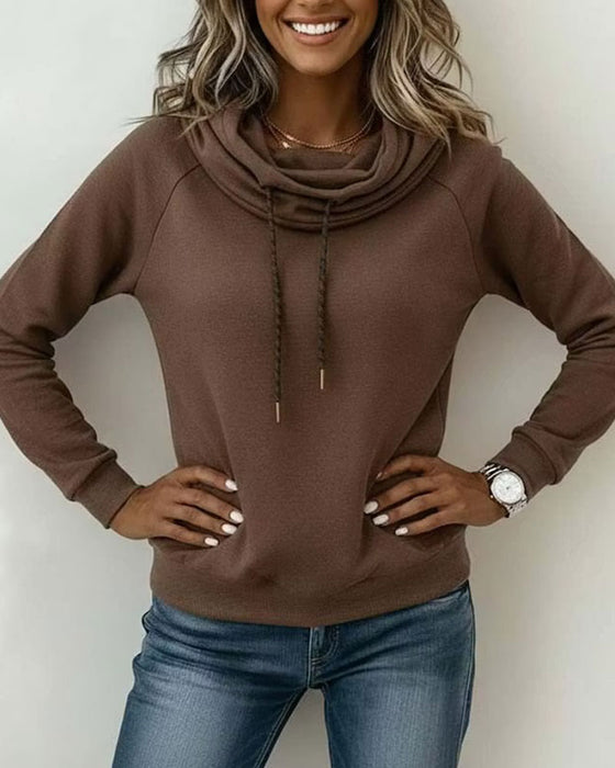 Sweatshirt Mock Hals Knyting Casual Pullover