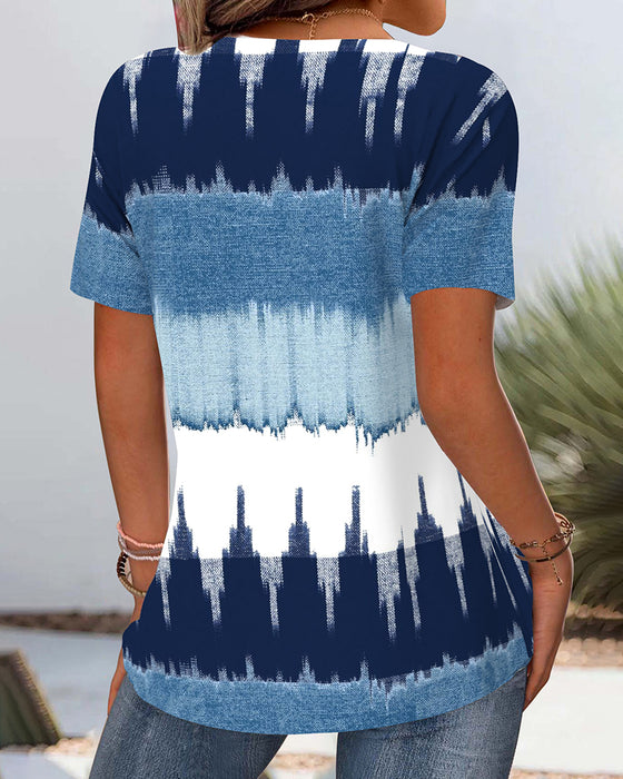 T-Skjørt Casual Kontrasttrykk