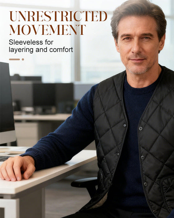 Herre Vest Casual Vattet Termofôret