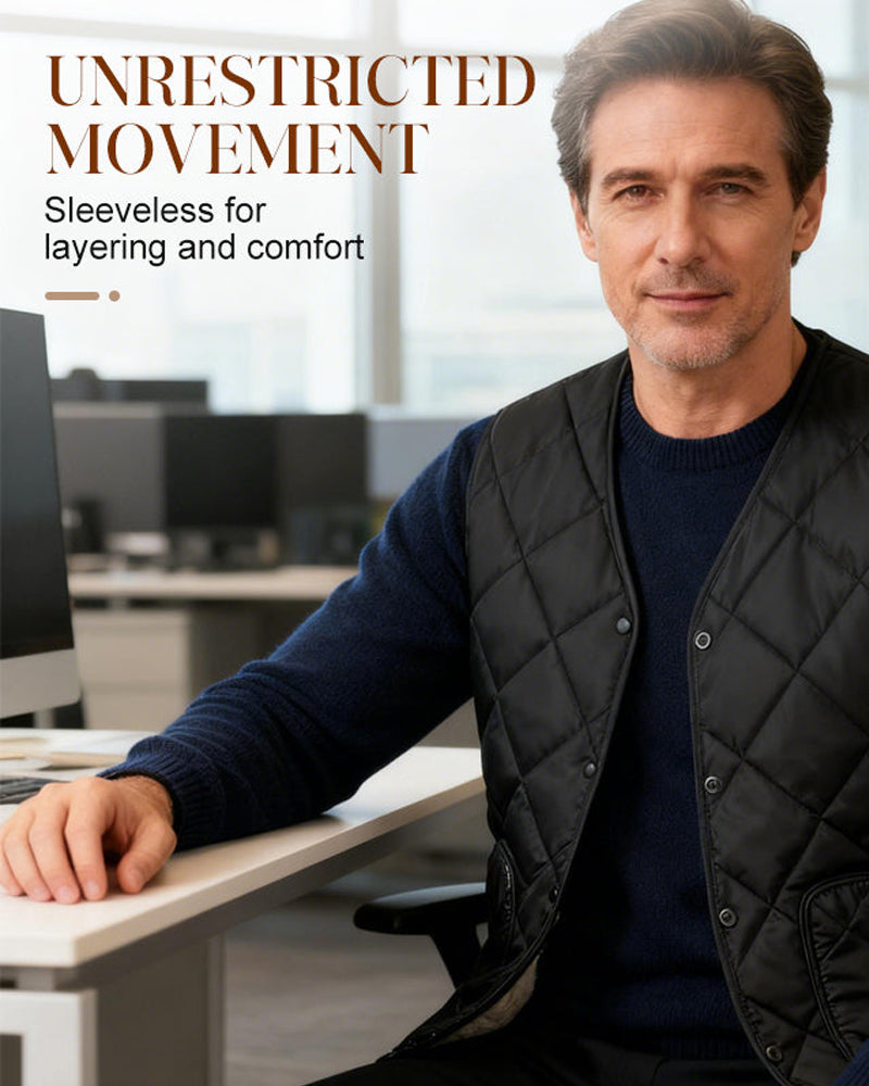 Herre Vest Casual Vattet Termofôret