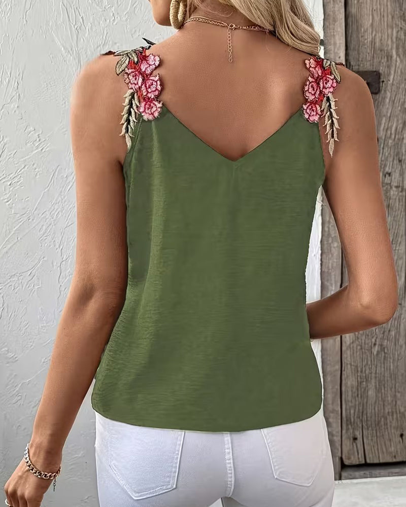 Tanktopp Avslappet Blomstermønster