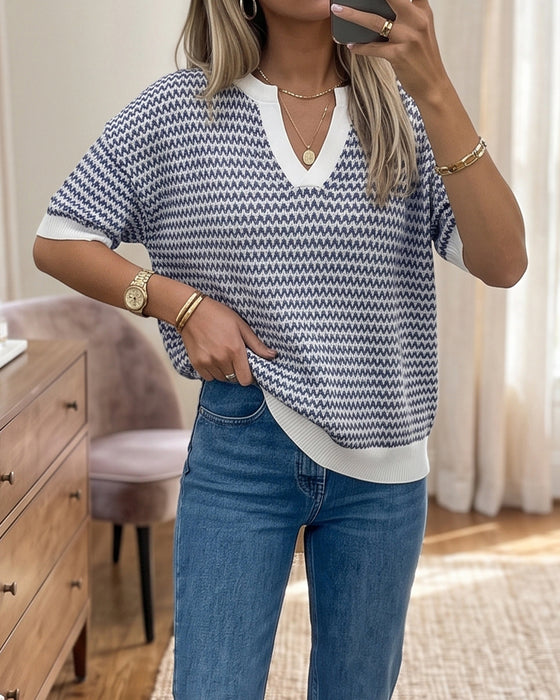 Pullover V-Hals Tøff Casual