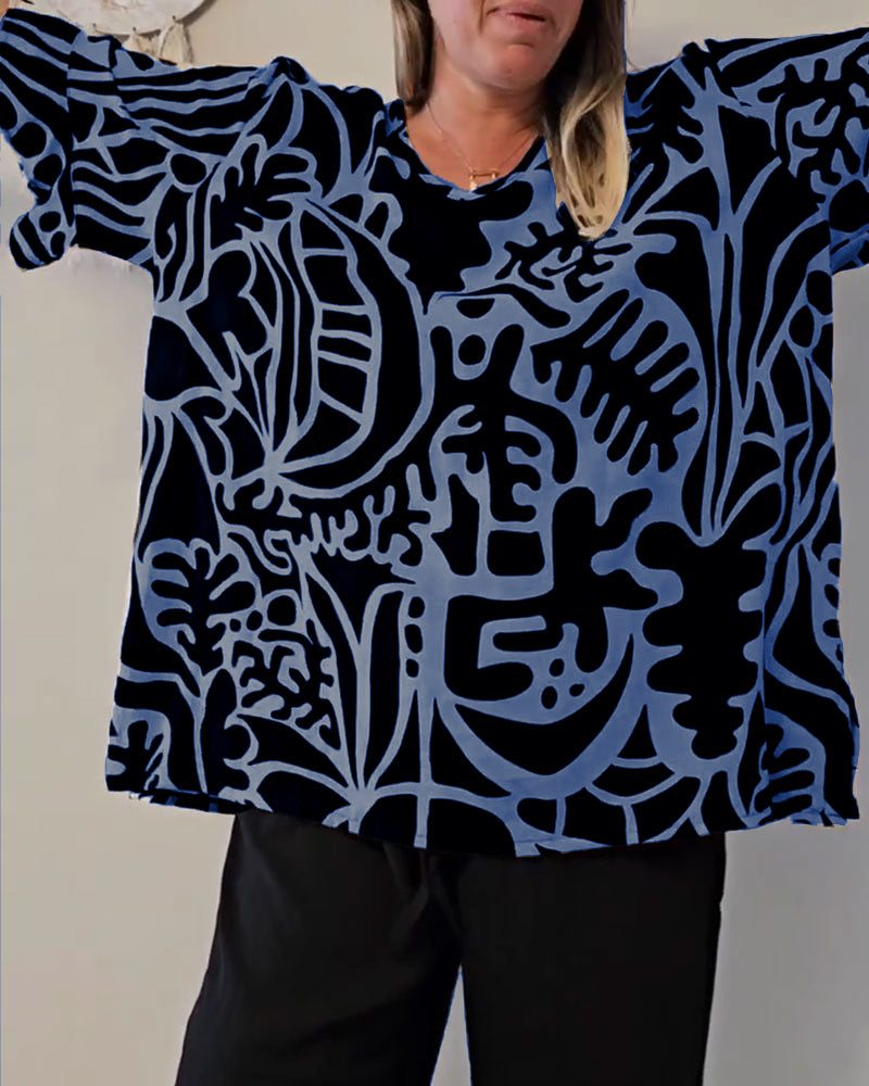 Topp Abstrakt Botanisk Print Løs