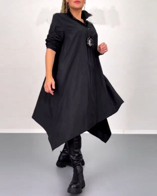 Ensfarget uregelmessig fritidskjole