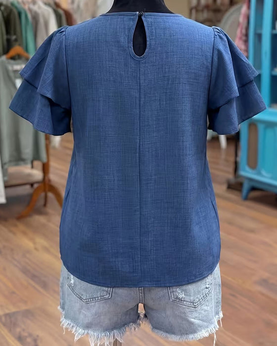 Bluse Solid Mote Casual