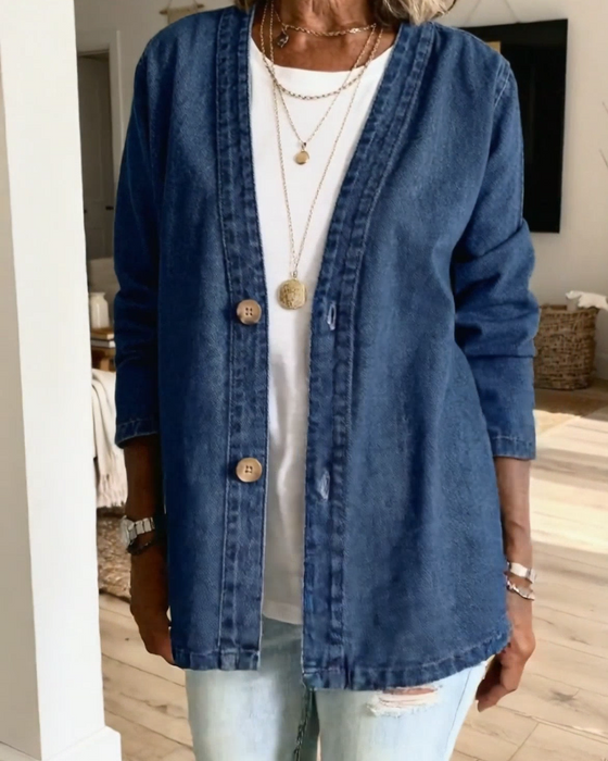 Kappa Denim V-Hals Kofta