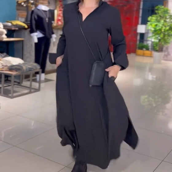 Lang kjole med splitt i siden