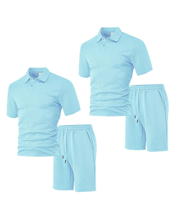 Herre Krage Kortermet 2-Delt Sett