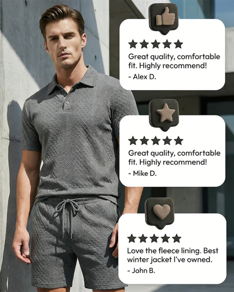 Herre Krage Kortermet 2-Delt Sett