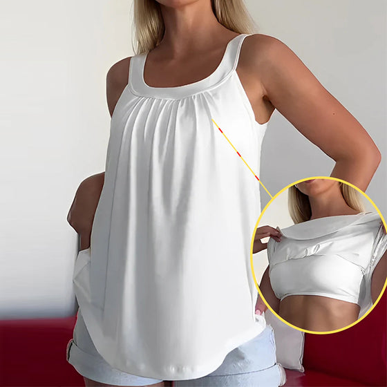 Topp Stroppeløs Plissert Ensfarget