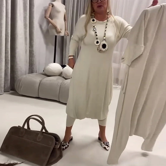 Jumpsuit Ensfarget Langermet Avslappet