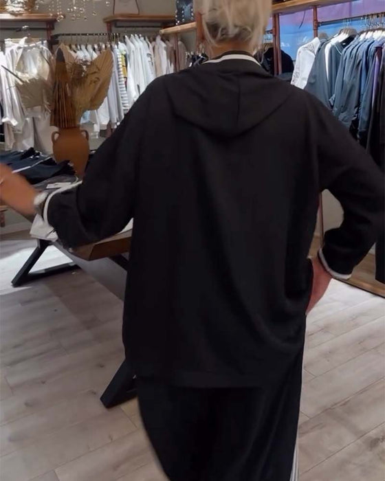 Hette stripete casual todelt sett