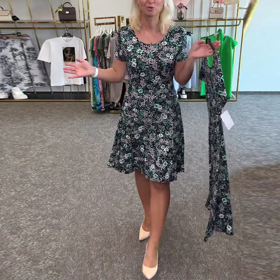 Kjole Stilfull Smal Midje Trykt