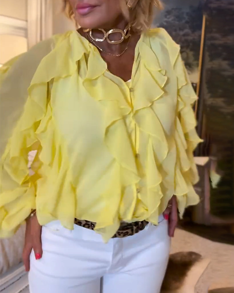 Rysjet, Luftig Skjorte I Ensfarget Design