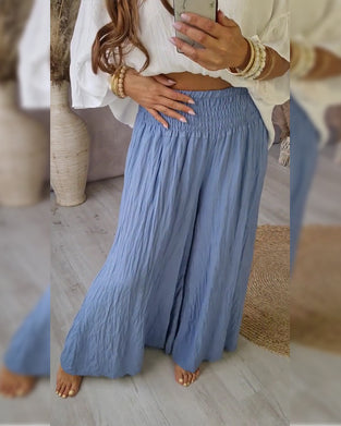 Bukse Plissert Avslappet Rett Ben