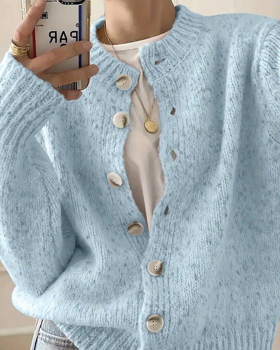 Komfortabel Ensfarget Cardigan