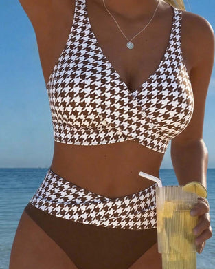 Bikini Houndstooth Kryssstykke