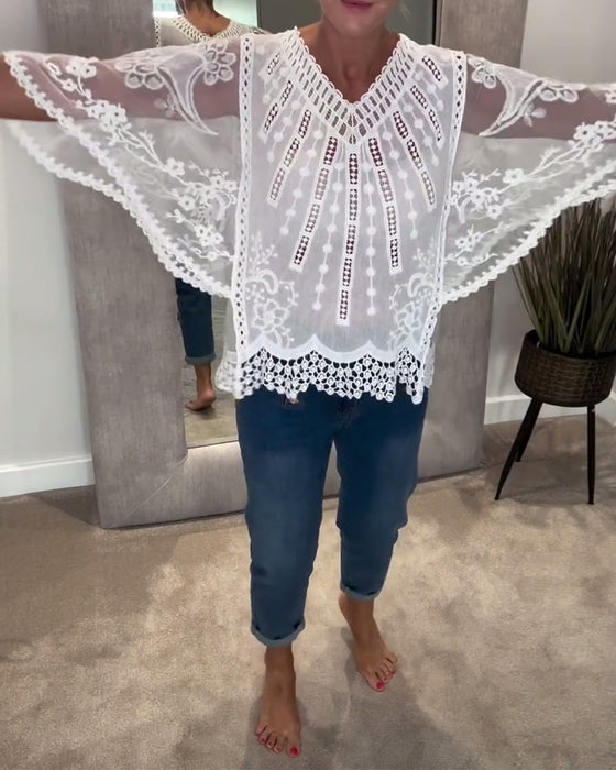 Bluse V-Hals Stilfull