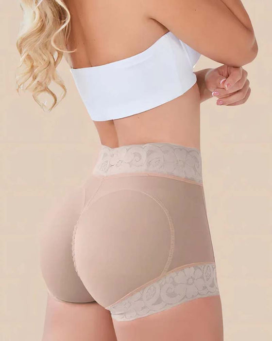 Kvinners Shorts Blonde Høy Midje Shapewear