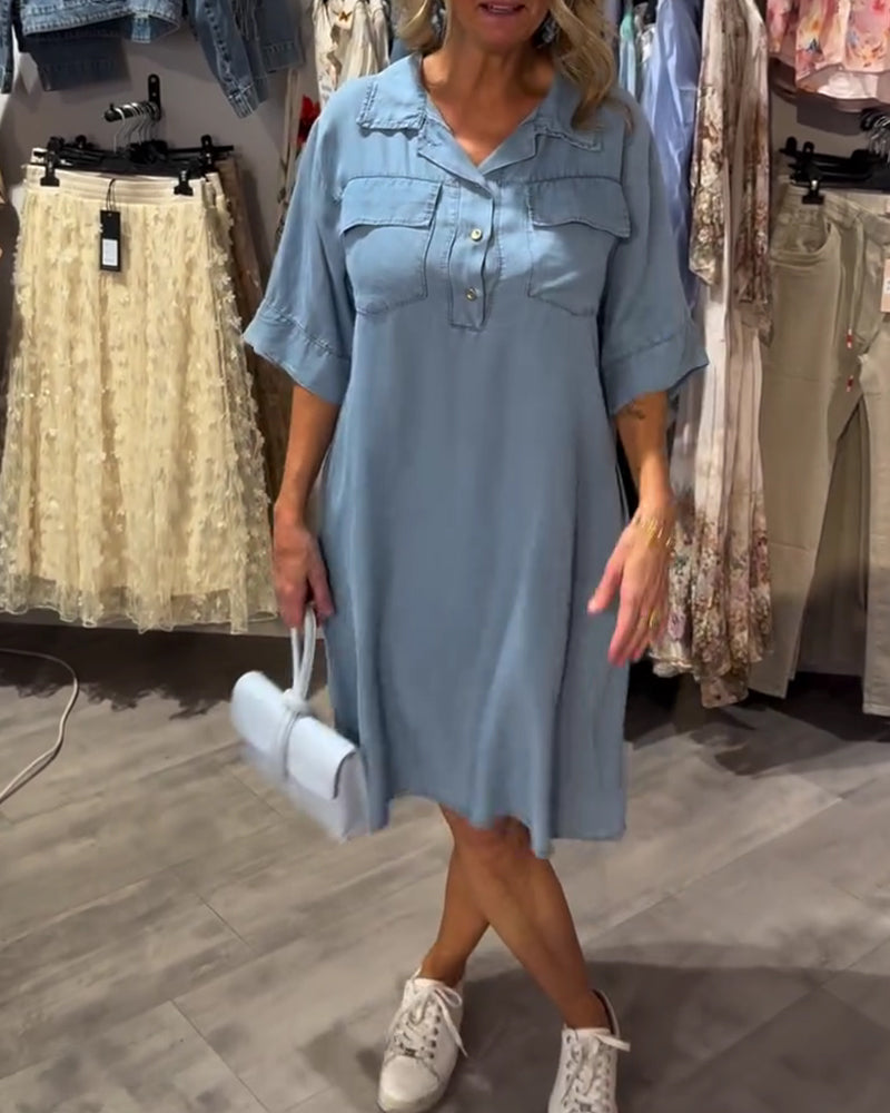 Kjole Jakkeslag Knapp A-kant