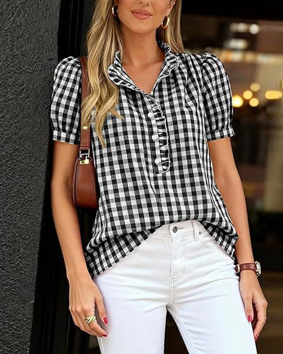 Bluse Rute Puff Kortermet