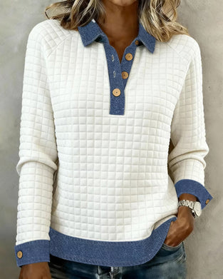 Genser Fargeblokk Lappverk Moderne Revers