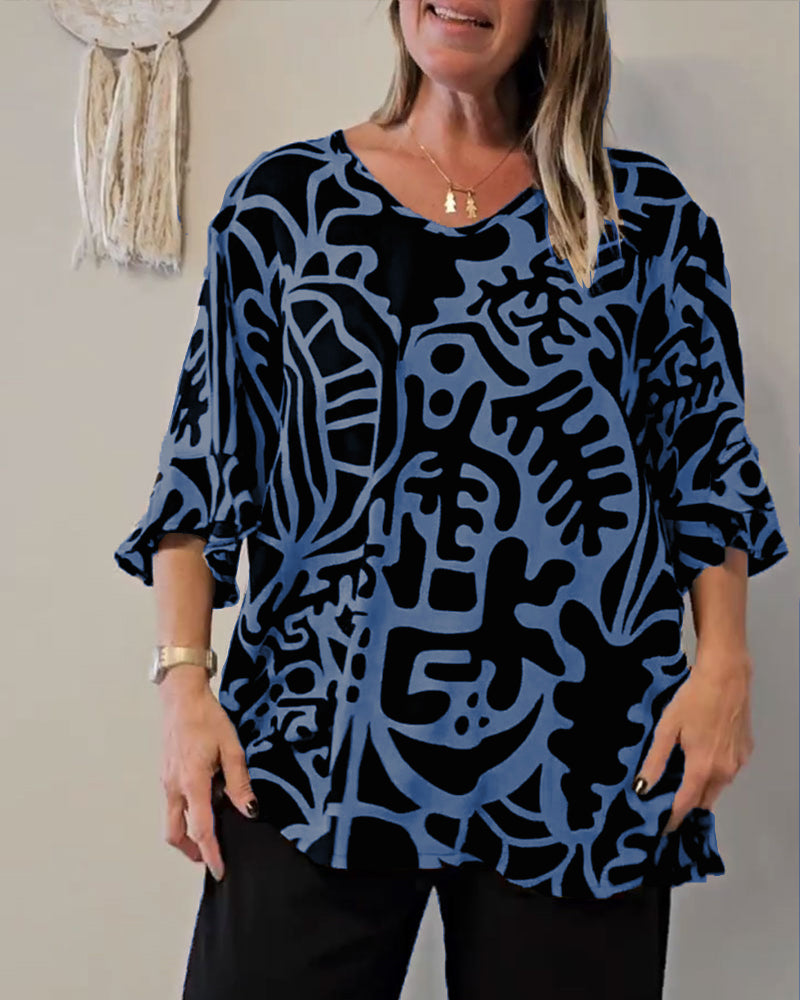 Topp Abstrakt Botanisk Print Løs