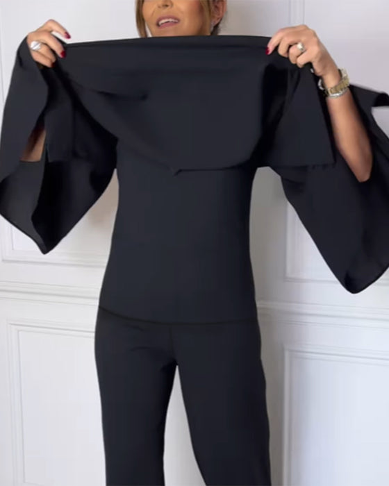 Bluse V-Hals Elegant Butterfly Erme