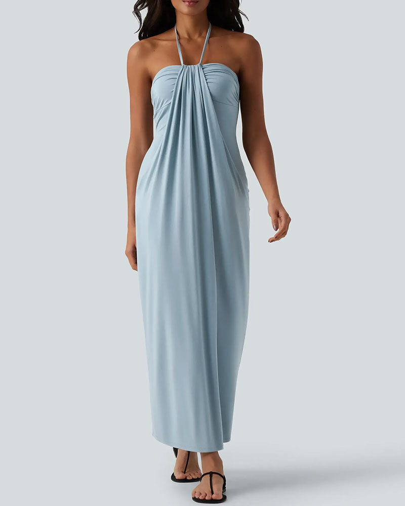 Kjoler Halter Drape Lang
