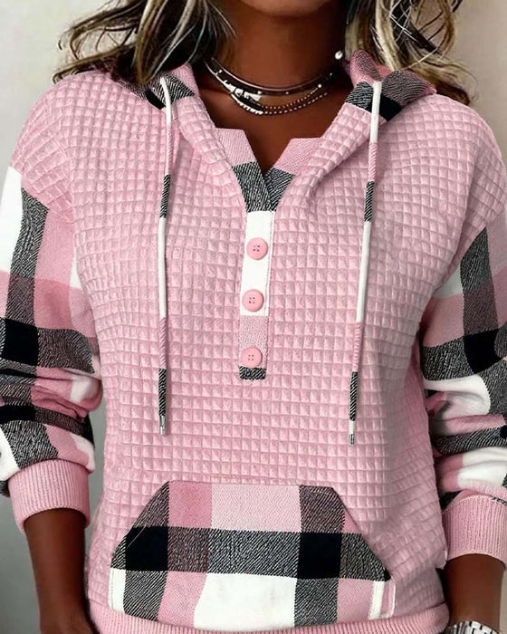 Hoodie Rute Patchwork Casual