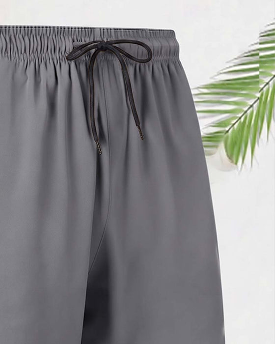 Shorts Dragsnor Glidelås Elastisk Midje
