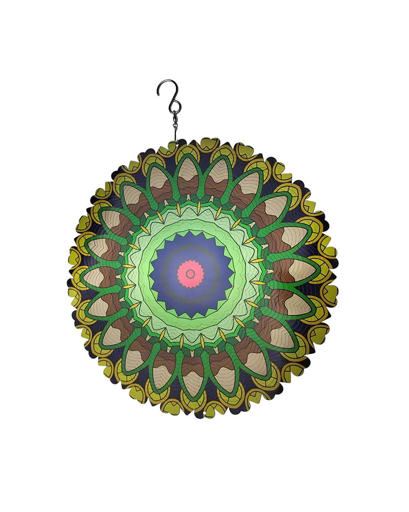 3D Fargerik Vind Snurrende Mandala