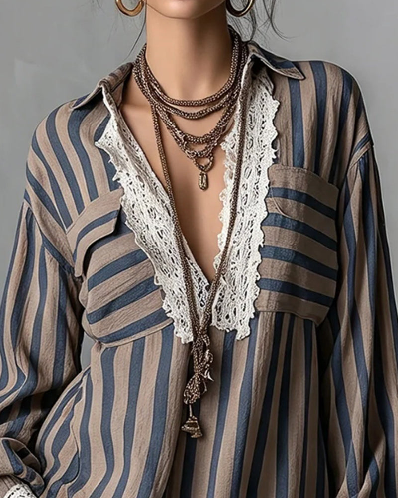 Kjole Casual Stripe Mote