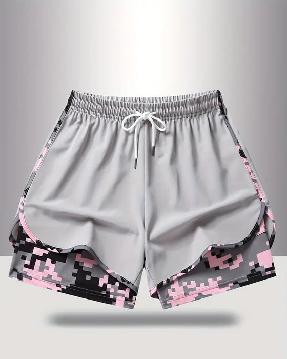 Snøre Kamuflasje Lappeteppe Antieksponering Shorts