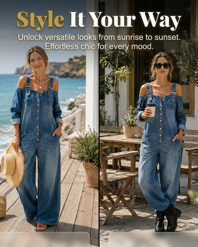 Jumpsuit Spagettistropp Kald Skulder Vida Ben Denim